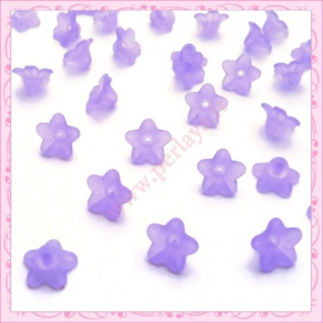 150 fleurs lucite en acrylique violette