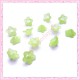 lot de 50 fleurs lucite verte 13mm