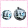 Cabochon en verre rond 25mm Arc de Triomphe