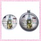 Cabochon en verre rond 25mm Big Ben