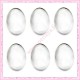 Lot de 20 cabochons en verre ovales 18x25mm transparent