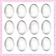 50 cabochons en verre ovales 18x13mm transparent