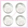  20 cabochons en verre 25mm transparent