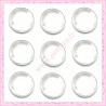  30 cabochons en verre 20mm transparent