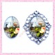 Cabochon en verre oval 18x25mm Arc de Triomphe