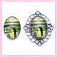 Cabochon en verre oval 18x25mm Arc de Triomphe