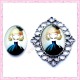 Cabochon en verre oval 18x25mm kokeshi