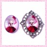 Cabochon en verre oval 18x25mm Demoiselle chic