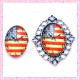 Cabochon en verre oval 18x25mm horloge USA