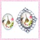 Cabochon en verre oval 18x25mm Tour Eiffel