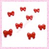  10 cabochons en résine noeud rouge 1,5cm