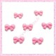  10 cabochons en résine noeud rose 1,5cm