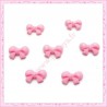  10 cabochons en résine noeud rose 1,5cm