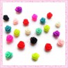  20 minis cabochons fleurs 8mm