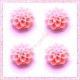  10 cabochons en résine fleurs dahlia fleurs dahlia 16mm rose