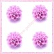  10 cabochons en résine fleurs dahlia 16mm violet