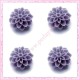  10 cabochons en résine fleur dalhia 16mm gris