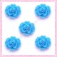  10 cabochons en résine fleur 18mm bleu 1,8cm