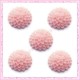  10 cabochons 15mm fleur rose en résine