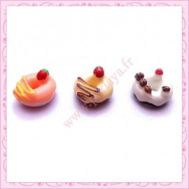 3 cabochons donuts