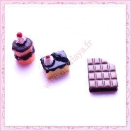 3 cabochons gourmands