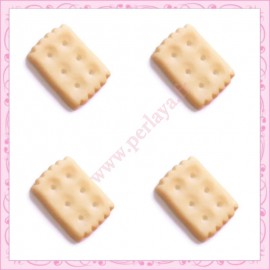  3 cabochons biscuit en résine 1,9cm