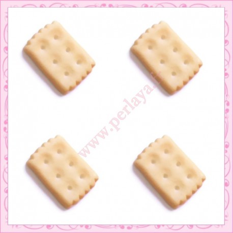  3 cabochons biscuit en résine 1,9cm