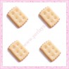  3 cabochons biscuit en résine 1,9cm