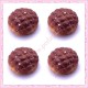  3 cabochons brioche en résine 1,5cm