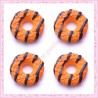  3 cabochons en résine biscuit 1,9cm