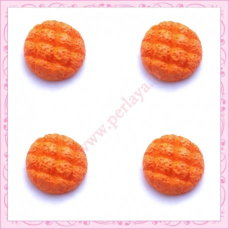  3 cabochons en résine brioche 1,5cm