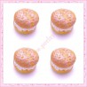  3 cabochons en résine brioche à la crème 1,5cm