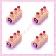  3 cabochons en résine buche à&nbsp;la vanille 2cm