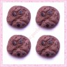  3 cabochons en résine cookie au chocolat 2cm
