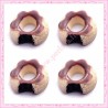  3 cabochons en résine donuts vanille 2cm