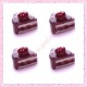  3 cabochons en résine gateau au chocolat 1,3cm