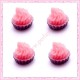  3 cabochons en résine cupcake à la crème rose 1,5cm