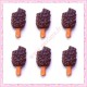  3 cabochons en résine glace esquimau au chocolat 2,2cm