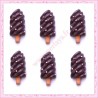  3 cabochons en résine glace esquimau 2,2cm