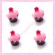  3 cabochons en résine cupcake chocolat fraise 1,7cm