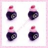  3 cabochons gateau en résine 1,7cm