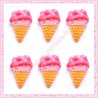 3 cabochons glace en résine 1,7cm