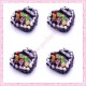  3 cabochons patisserie aux fruits et au chocolat en résine 2,7cm