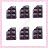  3 cabochons tablette de chocolat en résine 1,6cm