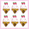  5 cabochons en résine glace jaune 2,4cm