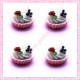  3 cabochons en résine cupcake 1,5cm