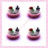  3 cabochons en résine cupcake 1,5cm