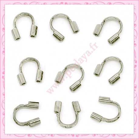  40 petits serres-fils argentés foncés