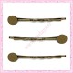 lot de 12 supports barrette cheveux bronze