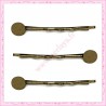 12 supports barrette cheveux bronze